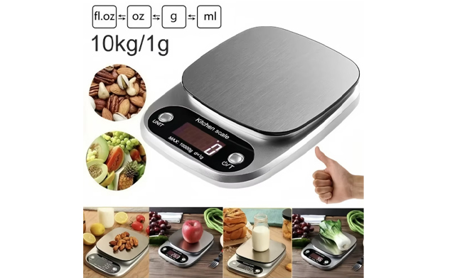 Image of $21.99 for a Digital Stainless Steel Kitchen Scale with LCD (a $45 Value)