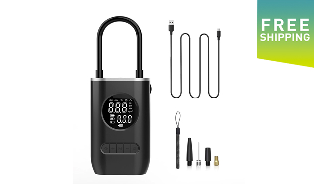 Image of $39.95 for a Mini Wireless Electric Tire Pump with Digital Display (a $59.95 Value)