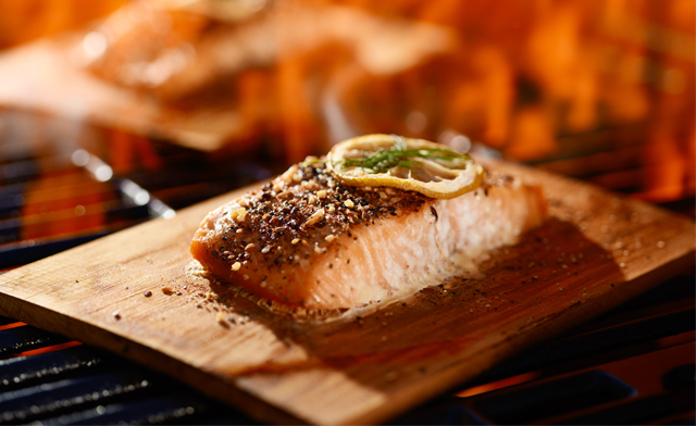 Image of $71.99 for 10 Pieces of 5 oz Cedar Planked Atlantic Salmon (an $85 Value) - Pick Up