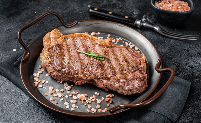 Image of $64.99 for 10 x 6oz New York Hand-Cut AA/AAA Striploin Steaks (a $92 Value) - Pick Up