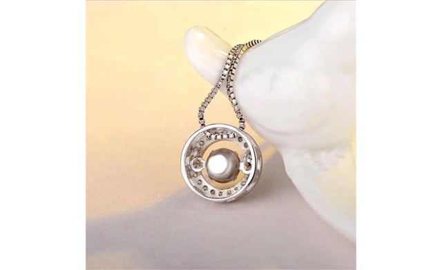 Image of $23.95 for a Rotatable Dance Rhinestone 925 Sterling Silver Necklace (a $55.99 Value)