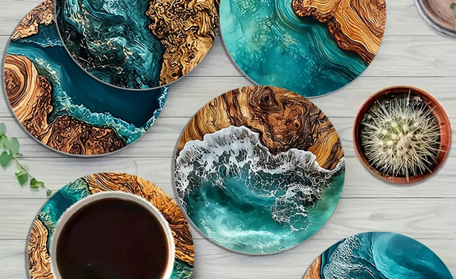 Image of $19.95 for a 6-Piece Vintage Wooden Coaster Set (a $36.45 Value)