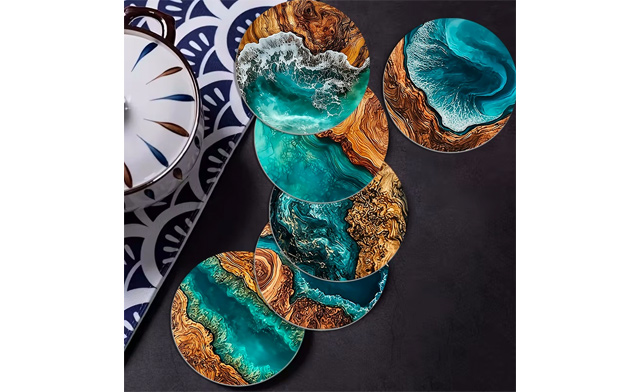 Image of $19.95 for a 6-Piece Vintage Wooden Coaster Set (a $36.45 Value)