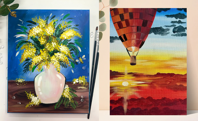 Image of $69 & Up for Paint & Sip Events by Artful Escapes (5 Event Options)