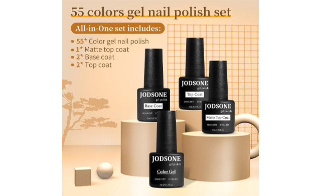 Image of $19.95 for a 60-Piece Gel Nail Kit with Base & Top Coats (a $39.99 Value)
