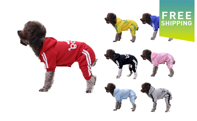 Image of $22.95 for an Adidog Dog Hoodie Jumpsuit (a $38 Value)