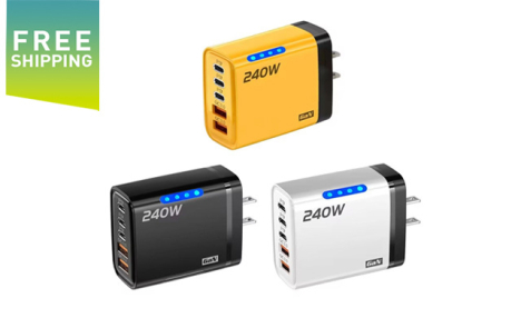 $19.95 for a 240W 5-in-1 USB-C Fast Charger (a $35 Value)
