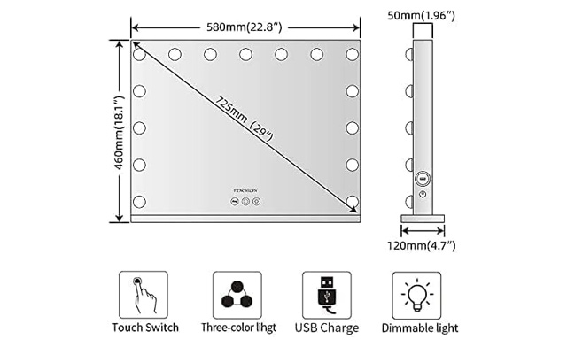 Image of $69.99 for a Vanity Mirror with Lights (a $159 Value)