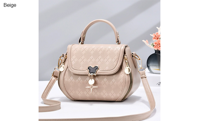 Image of $37.95 for a Women's Diamond Grid Crossbody Handbag (a $69 Value)