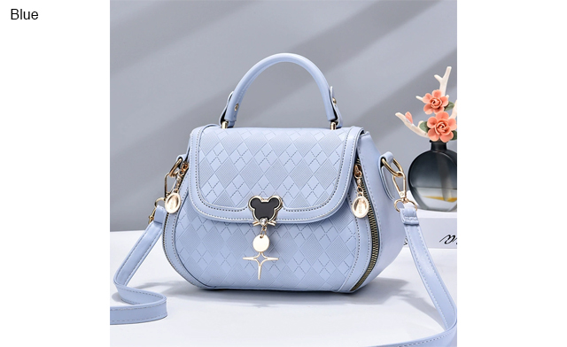 Image of $37.95 for a Women's Diamond Grid Crossbody Handbag (a $69 Value)