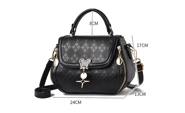 Image of $37.95 for a Women's Diamond Grid Crossbody Handbag (a $69 Value)