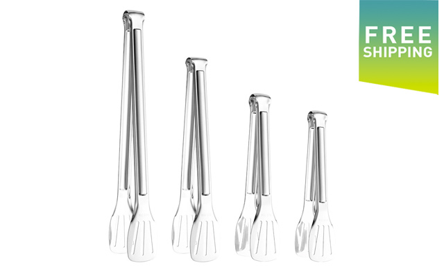 Image of $29.95 for 4 Stainless Steel Barbecue & Food Tongs (a $46.48 Value)