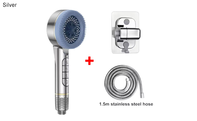 Image of $42.95 for a 4-Mode Self-Cleaning Shower Head with Brush (a $54 Value)