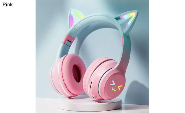 Image of $22.95 for Cat Ear Bluetooth Headphones with RGB Glow (a $44 Value)