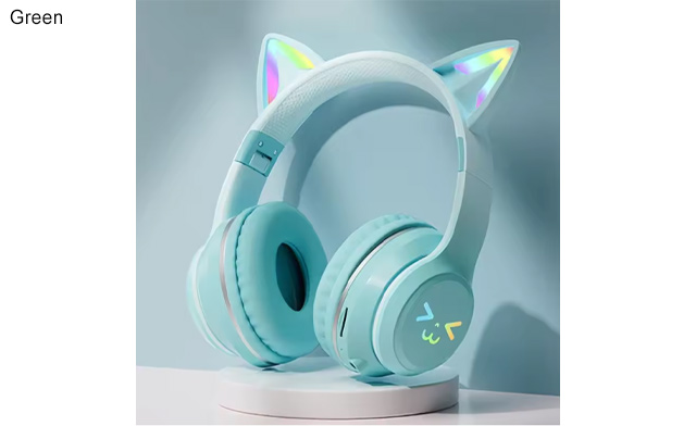 Image of $22.95 for Cat Ear Bluetooth Headphones with RGB Glow (a $44 Value)
