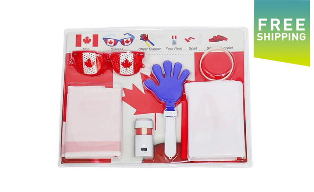 Image of $26.95 for a 2026 Football Fan Pack with Flag, Glasses & Cheer Props (a $46.99 Value)