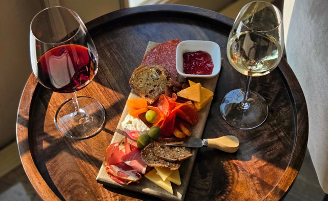 Image of $49 for Two Flights of Wine, Two Glasses of Wine, and a Charcuterie Board at Lundy Manor