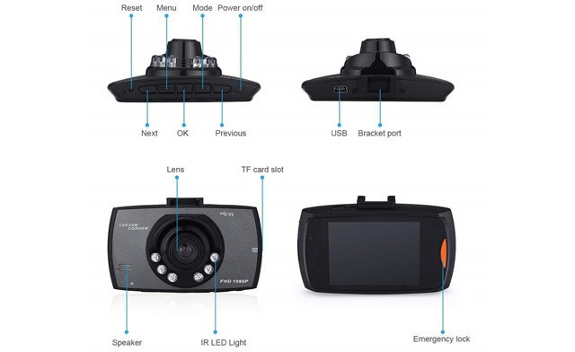 Image of Up to 76% Off for an HD 1080P Car Dash Cam with Night Vision