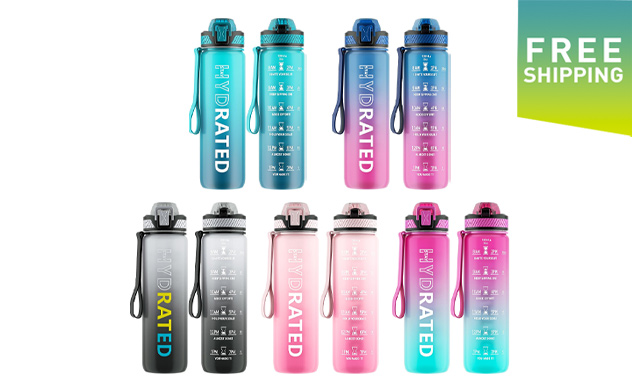 Image of $22.95 for Motivational Spill Proof Water Bottles - 750ml (a $33.98 Value)
