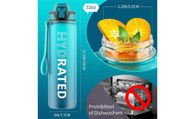 Image of $22.95 for Motivational Spill Proof Water Bottles - 750ml (a $33.98 Value)