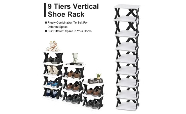 Image of $19.95 for a 9-Tier Shoe Rack (a $44.99 Value)