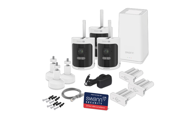 Image of $379.99 for a Swann AllSecure 3-Camera 4K Wireless Security System (a $699.99 Value)
