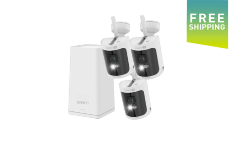 $379.99 for a Swann AllSecure 3-Camera 4K Wireless Security System (a $699.99 Value)