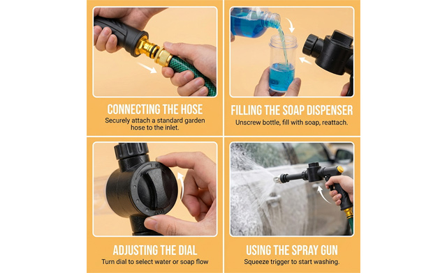 Image of $17.99 for a High-Pressure Car Wash Sprayer with Foam Bottle (a $29.99 Value)