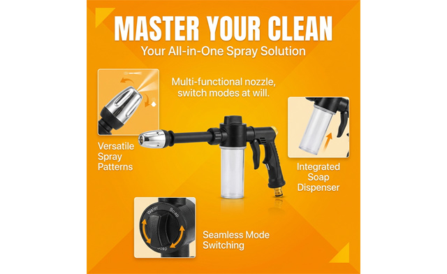 Image of $17.99 for a High-Pressure Car Wash Sprayer with Foam Bottle (a $29.99 Value)