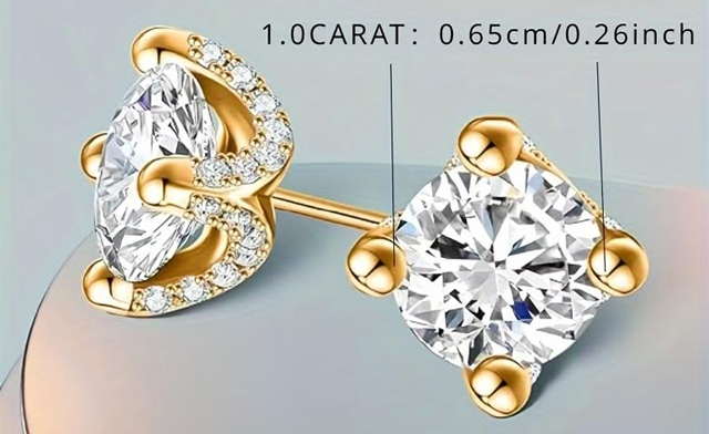 Image of $21.95 for 2-Carat Moissanite Stud Earrings (a $169 Value)