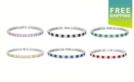 $24.95 for a White Gold Plated Tennis Bracelet (a $139 Value)