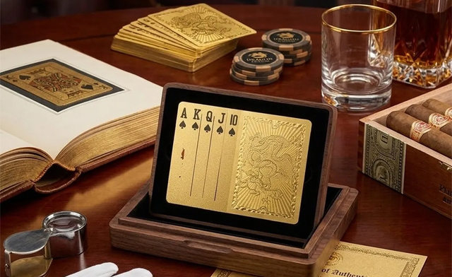 Image of $21.95 for a 2 Sets of Gold Dragon Playing Cards (a $34.99 Value)