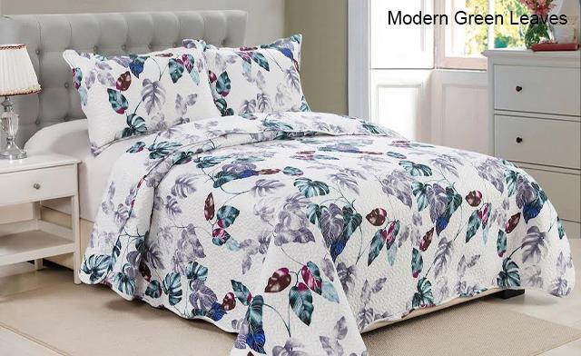 Image of Up to 65% off an Elegant Pinsonic Printed Reversible Quilt Set