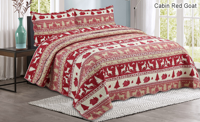 Image of Up to 65% off an Elegant Pinsonic Printed Reversible Quilt Set