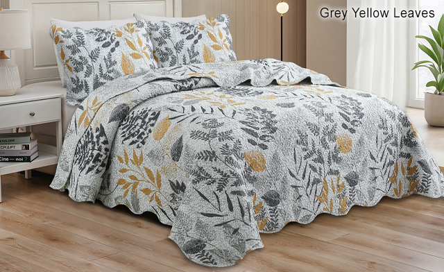 Image of Up to 65% off an Elegant Pinsonic Printed Reversible Quilt Set