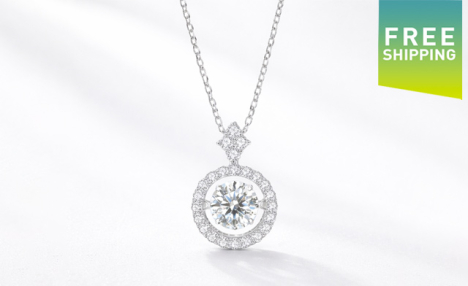 $39.99 for a 1-Carat Moissanite Pendant Necklace with Star Ring (a $99.99 Value)