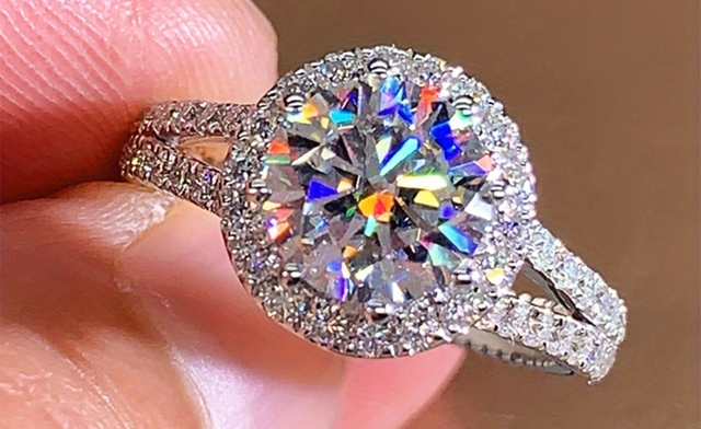 Image of $29.99 for a 2-Carat Moissanite Sterling Silver Ring (a $119.95 Value)