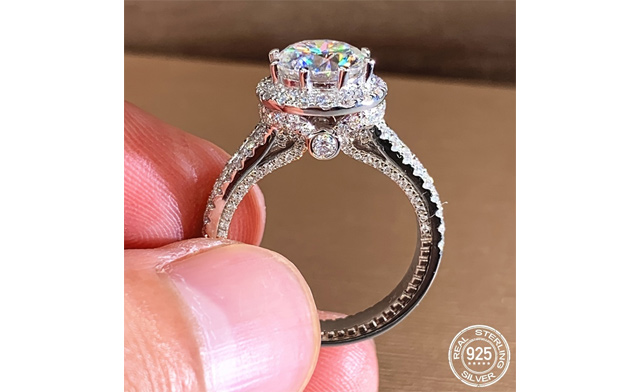 Image of $29.99 for a 2-Carat Moissanite Sterling Silver Ring (a $119.95 Value)