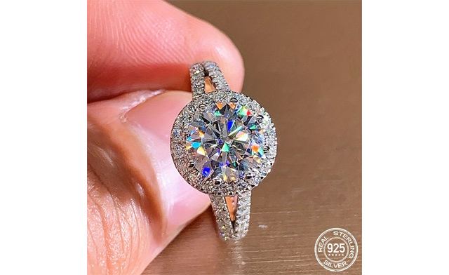 Image of $29.99 for a 2-Carat Moissanite Sterling Silver Ring (a $119.95 Value)