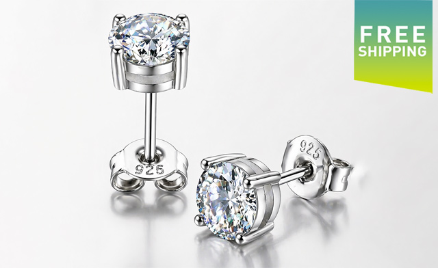 Image of $44.95 for 1-Carat Moissanite Earrings (a $149.99 Value)