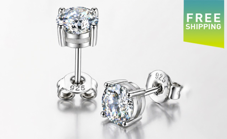 $44.95 for 1-Carat Moissanite Earrings (a $149.99 Value)