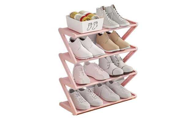 Image of $23.99 for a 4-Layer Z-Shaped Shoe Rack (a $34.99 Value)