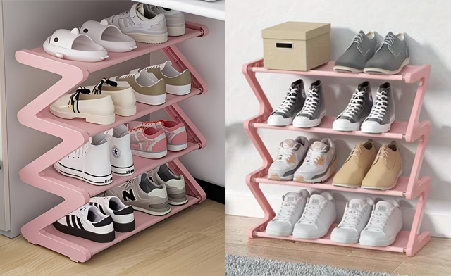 Image of $23.99 for a 4-Layer Z-Shaped Shoe Rack (a $34.99 Value)