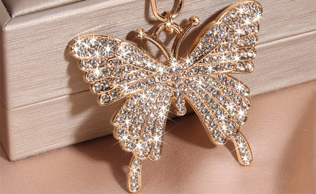 Image of $14.99 for a Crystal Butterfly Keychain Bag Charm (a $27.99 Value)