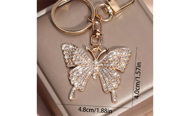 Image of $14.99 for a Crystal Butterfly Keychain Bag Charm (a $27.99 Value)