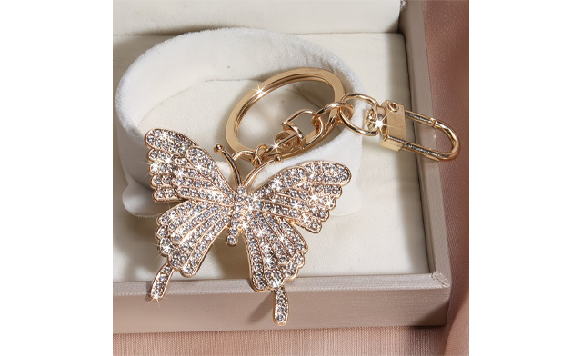 Image of $14.99 for a Crystal Butterfly Keychain Bag Charm (a $27.99 Value)