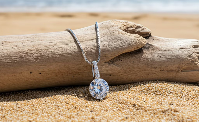 Image of $19.95 for a Geometric Teardrop Necklace (a $39.99 Value)