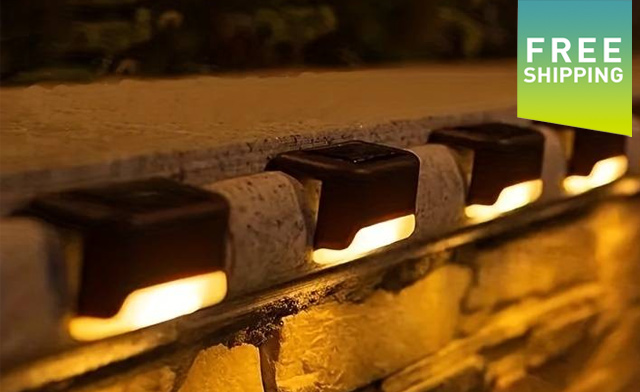 Image of $19.95 & Up for a 4-Pack or 8-Pack of LED Solar Deck Lights