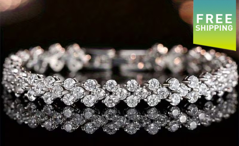 $34.95 for a 9.1 Carat Tennis Bracelet (a $189 Value)