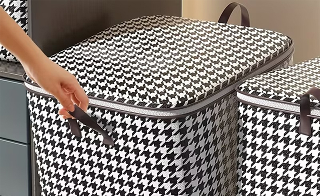 Image of $18.99 for a Houndstooth Foldable Storage Box (a $29.84 Value)